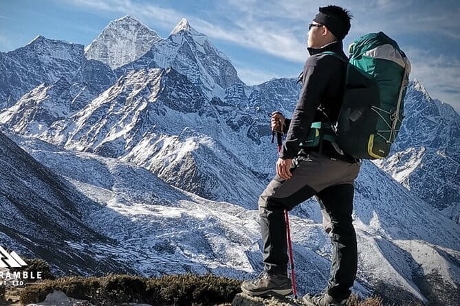 12 Days Everest Base Camp Trek from Kathmandu - Lobuche to Everest Base Camp via Gorka Shep, where the trail narrows