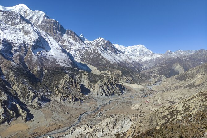 20 Days Annapurna Circuit Trek - Starting the trek at Dharapani: steep beginnings, farm terraces, and gorge views