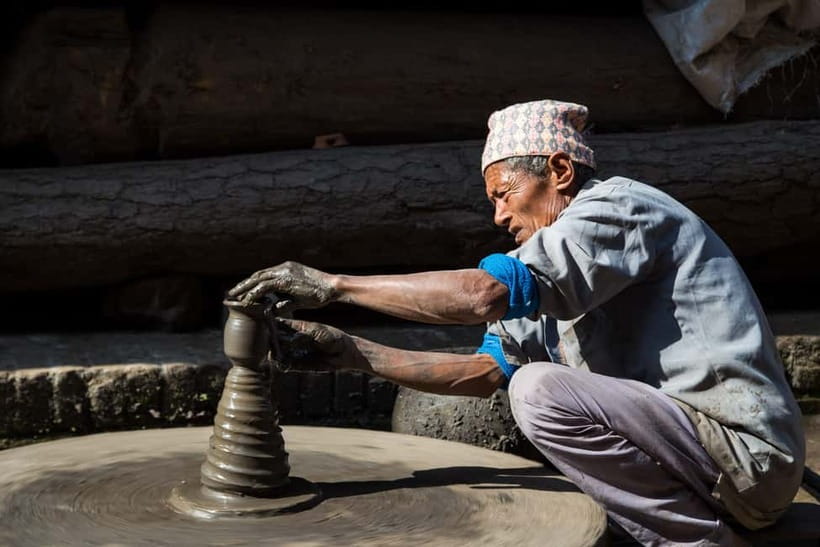 Bhaktapur: Experience the Art of Clay, Curd, and Chant - Pottery Square workshop: shaping clay the hands-on way