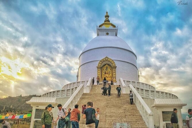 From Pokhara : Hiking to Peace Pagoda via Fewa Lake & Jungle - Peace Pagoda and Shanti Stupa, your sunset viewpoint is the whole point
