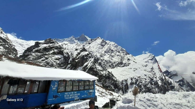 Helicopter tour to Annapurna Base Camp from Pokhara -1 Day - Your Route in the Air: Peaks, Valleys, and a Serious Gorge View