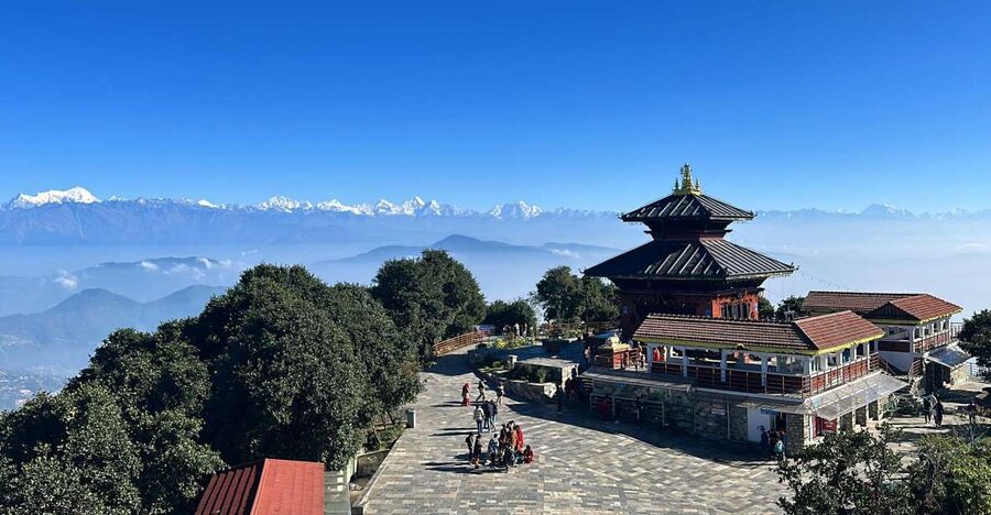 Kathmandu: Chandragiri Cable Car, and Swayambhu - Coffee or tea break, then nature time at the top