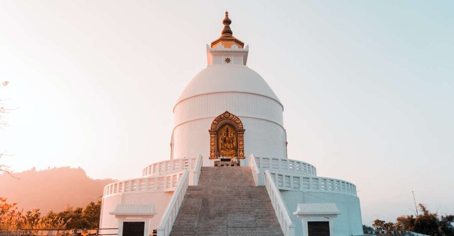 Magical Sunset Tour of Pokhara: Davis Fall, Cave & Pagoda - Peace Pagoda and the Annapurna sunset: where the timing really earns its keep