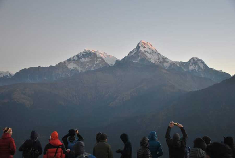 Pokhara: 7-Day Annapurna Base Camp Via PoonHill & Hot Spring - Sinuwa to Deurali at 3200m: rhododendron, bamboo, and big mountain silhouettes