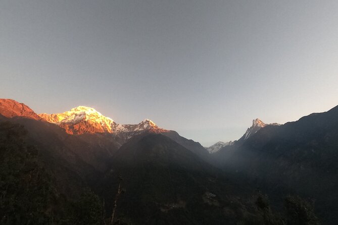 Private 7 - Day Annapurna Base Camp Trekking - Day 1 to Chhomrong: terrace breakfast views and a 2.5-hour jeep transfer